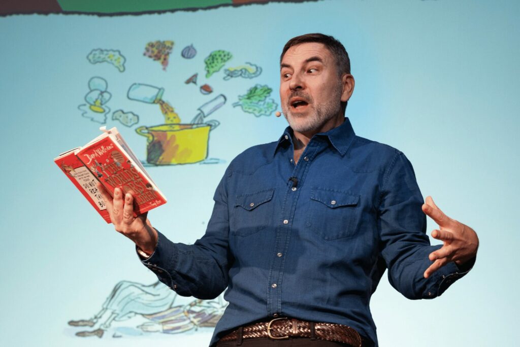 David Walliams reading a passage from his book "The Worlds Worst Children" | The Fife Arms