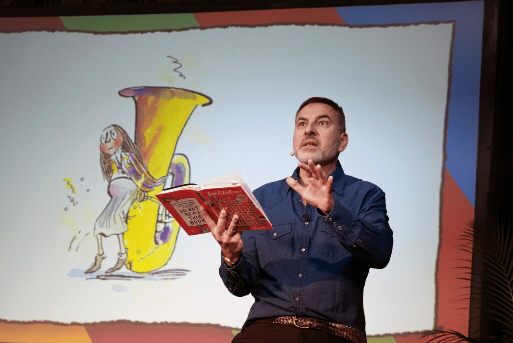 David Walliams reading a passage from his book "The Worlds Worst Children" | The Fife Arms
