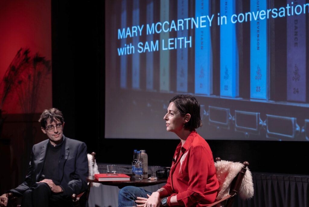 Mary McCartney on stage speaking | The Fife Arms