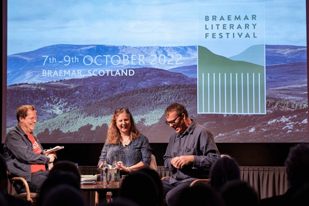 Braemar Literary Festival speakers on stage | The Fife Arms