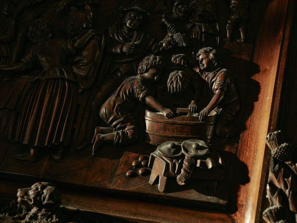 Detail of the Robert Burns fireplace