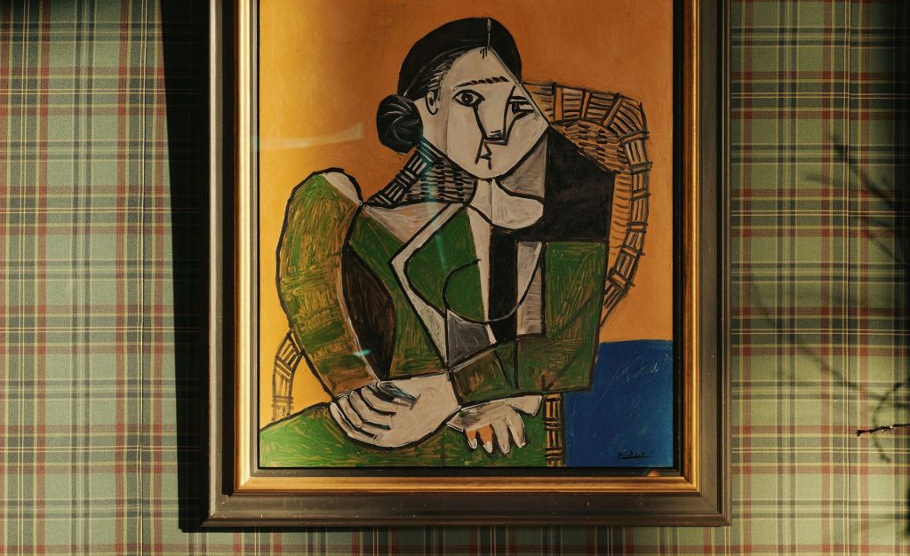 A Picasso painting hung in the Drawing Room of the hotel