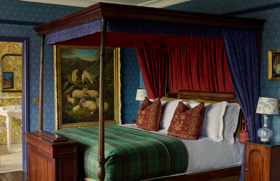 Prince Albert suite bed and pastoral painting