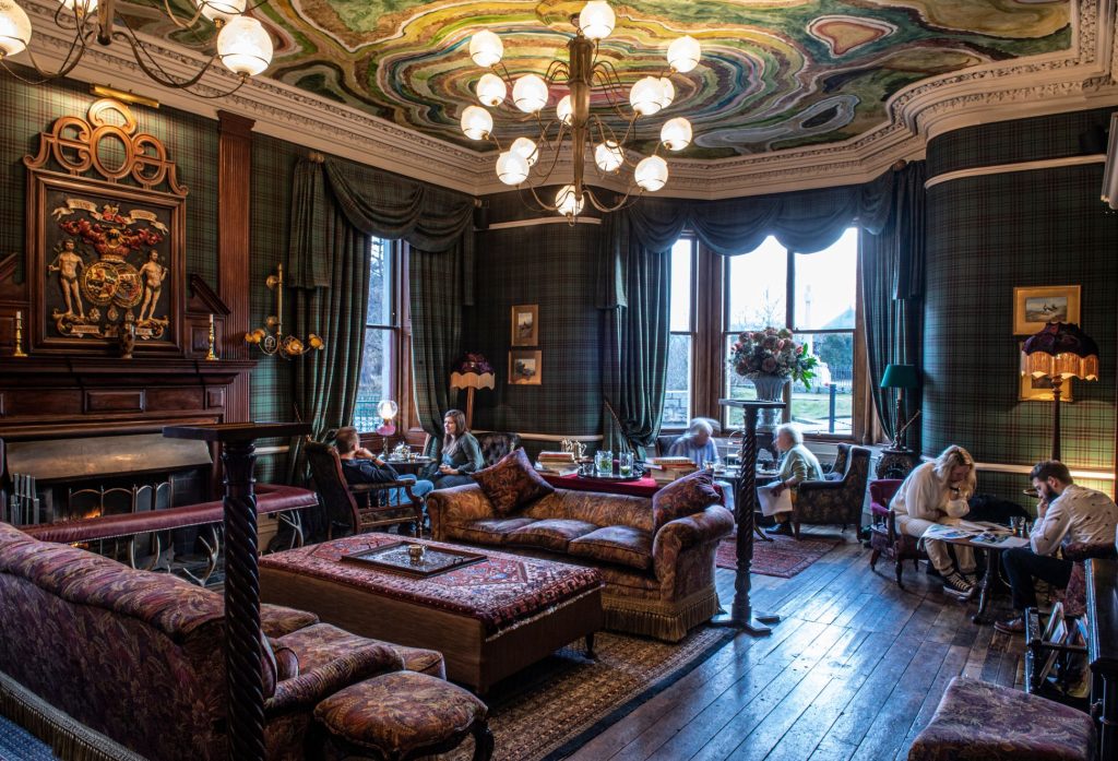 The drawing room at the Fife Arms