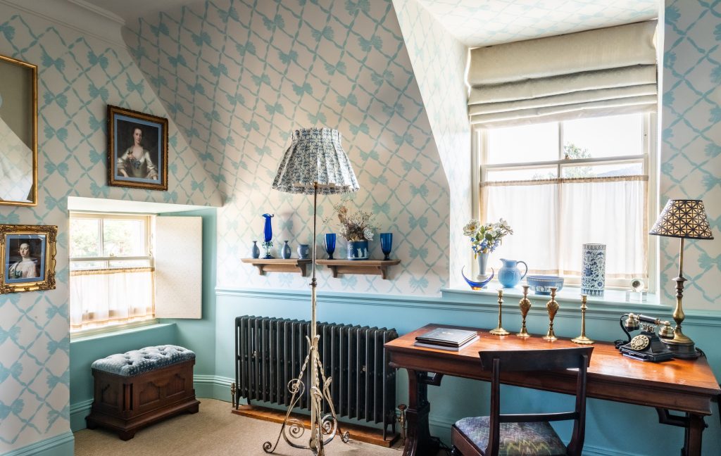 The desk and window in the Flora MacDonald room