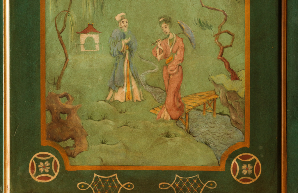 Scottish chinoiserie painted furniture in the Secret Room.