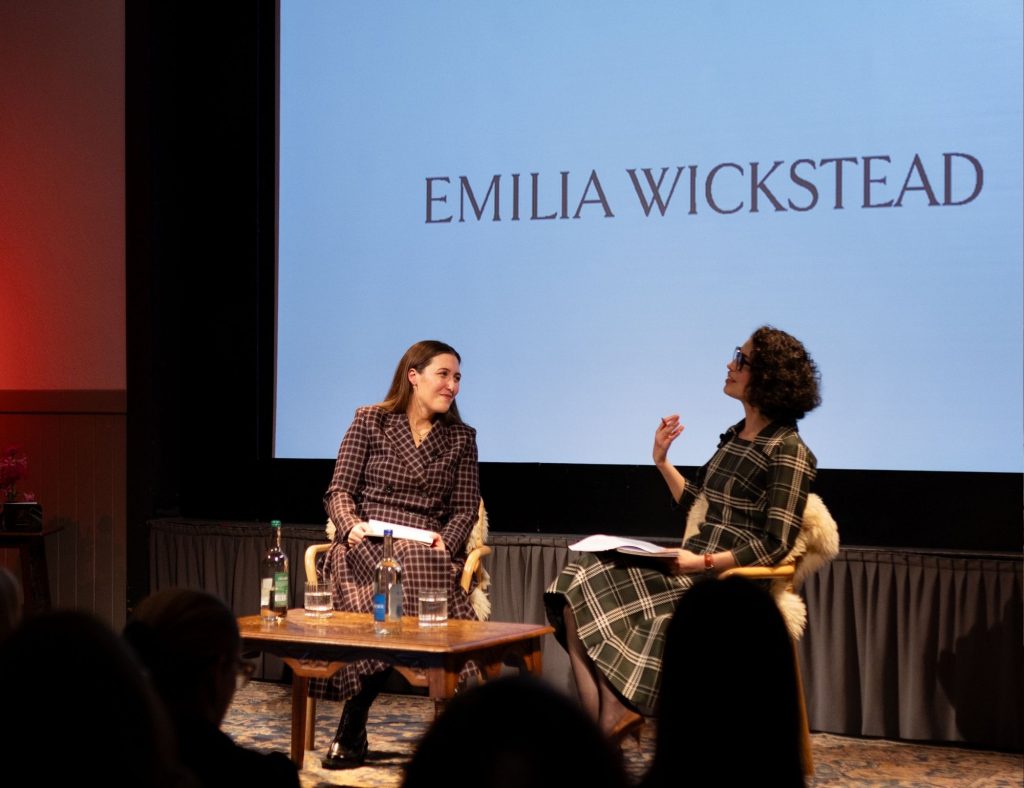 Caroline Issa and Emilia Wickstead on-stage at Festival of Fashion in 2025
