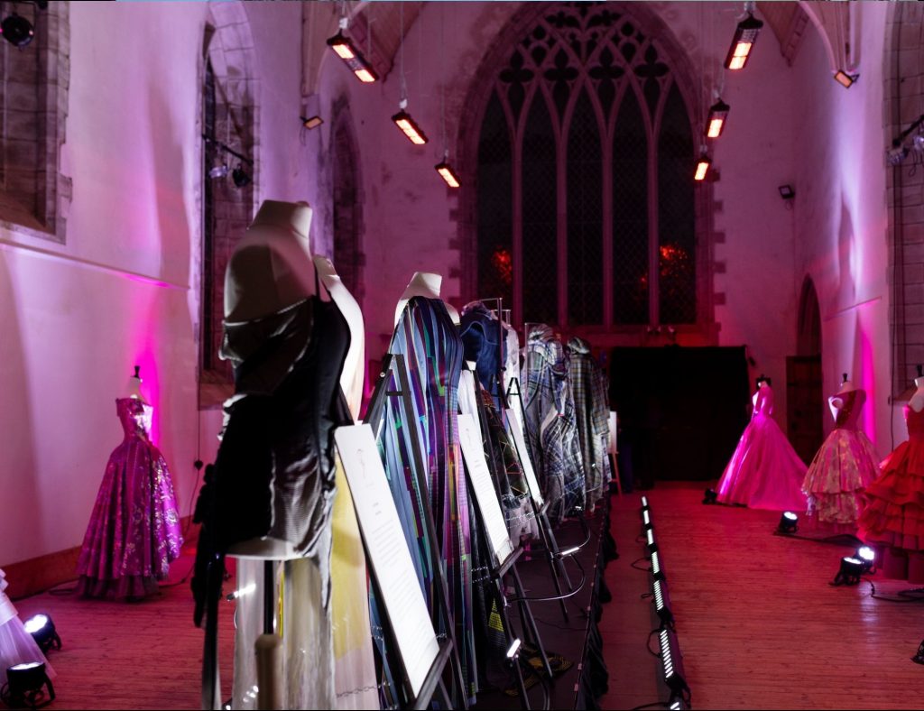 University student garments on show at St Margaret's during Festival of Fashion in 2025