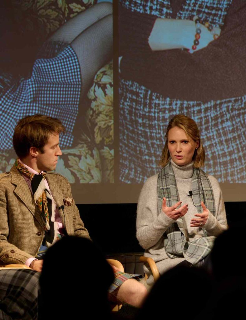 Araminta Campbell and Monty Lewis on-stage at festival of fashion in 2024