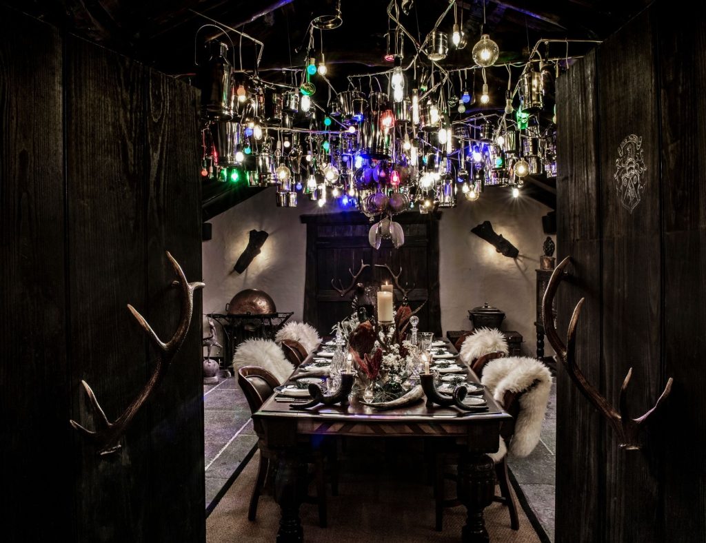 The Fire Room with the chandelier switched off