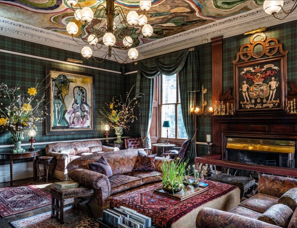 The Drawing Room with spring blooms throughout