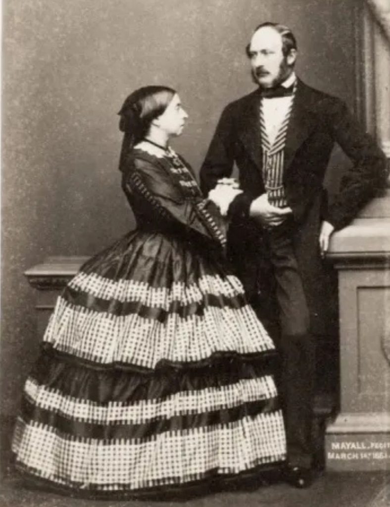 Vintage image of Queen Victoria with her husband Prince Albert