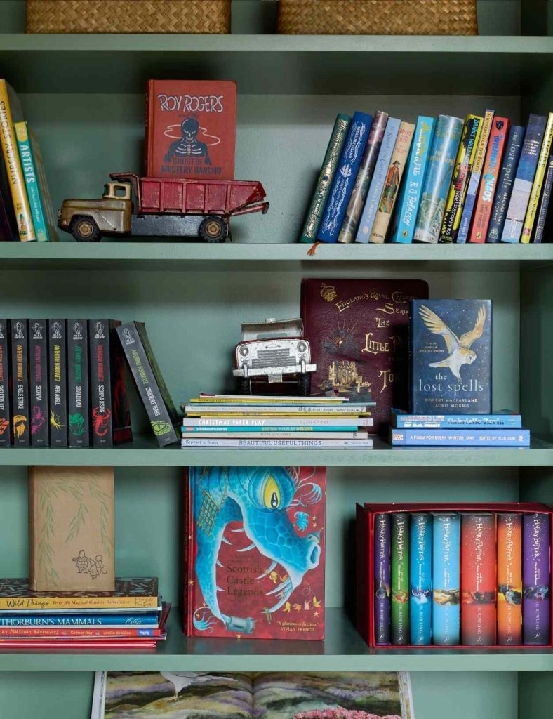 Books available to children and families from the activity room at the fife arms