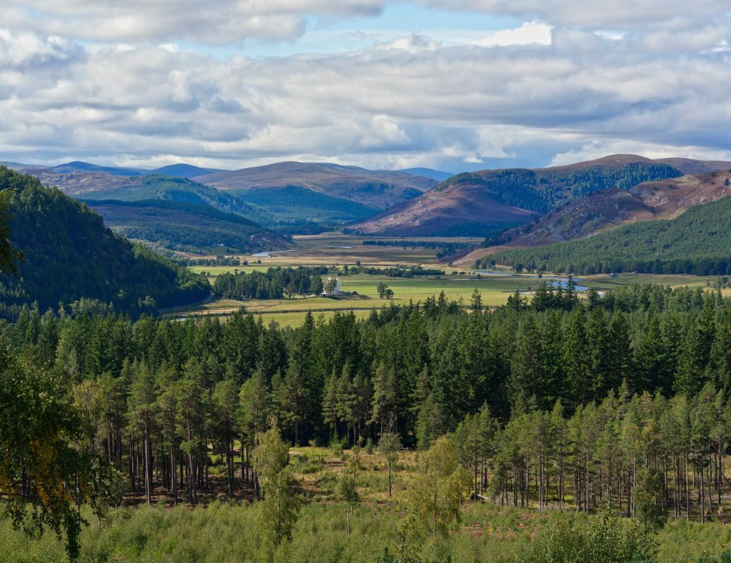 A view of the Invercauld Estate in Braemar, Aberdeenshire.