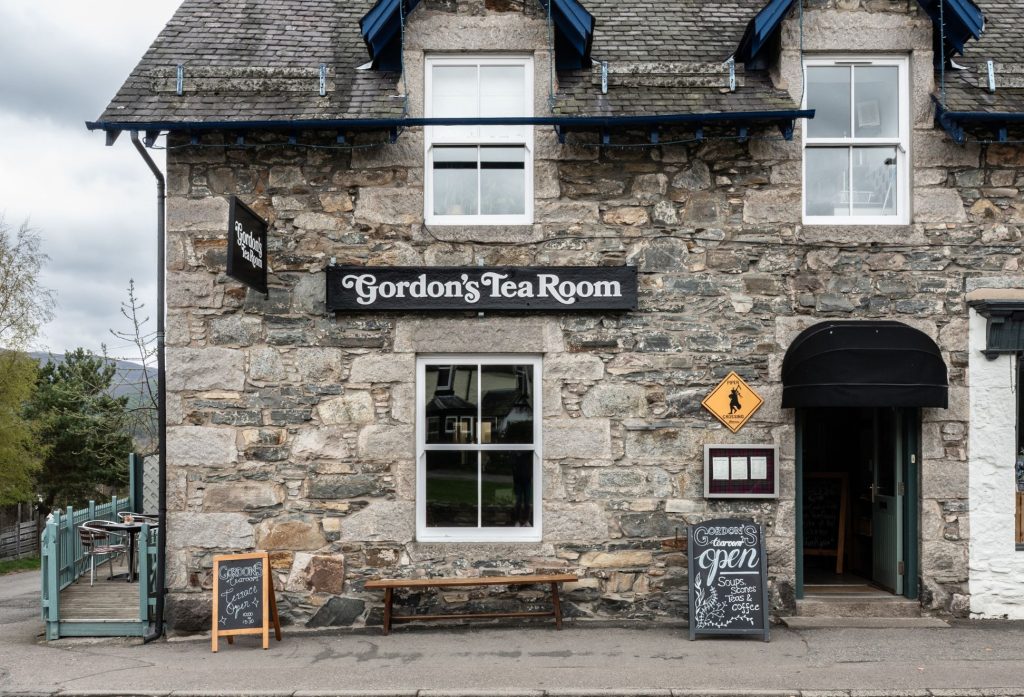 Stone tea room exterior.